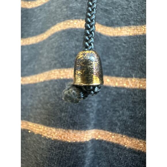 Zenergy by Chico's Charcoal and Golden tan Striped Cowl Neck Popover Sweater - Picture 3 of 6